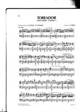 télécharger la partition d'accordéon Toreador (from Bizet's opera  au format PDF