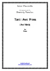 télécharger la partition d'accordéon Tanti Anni Prima (Ave Maria) au format PDF