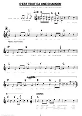 télécharger la partition d'accordéon C'EST TOUT CA UNE CHANSON (Fox-Trot) au format PDF