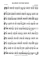 télécharger la partition d'accordéon BLOWIN'IN THE WIND Accordeon au format PDF