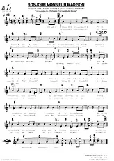 télécharger la partition d'accordéon BONJOUR MONSIEUR MADISON (madison) au format PDF