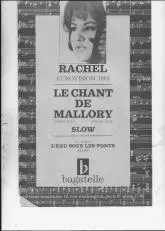 télécharger la partition d'accordéon Le chant de Mallory (Rachel Eurovision 1964) au format PDF
