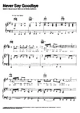 télécharger la partition d'accordéon Never say goodbye au format PDF