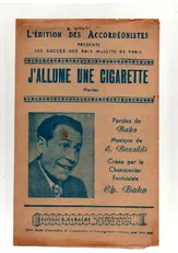 télécharger la partition d'accordéon J'ALLUME UNE CIGARETTE au format PDF