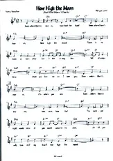 télécharger la partition d'accordéon How High The Moon au format PDF
