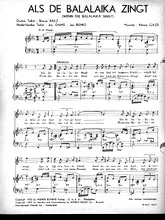 télécharger la partition d'accordéon Wenn die Balalaika singt au format PDF