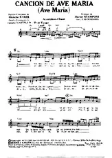 télécharger la partition d'accordéon CANCION DE AVE MARIA au format PDF
