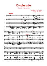 télécharger la partition d'accordéon O Sole Mio / SATB au format PDF