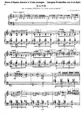 télécharger la partition d'accordéon L'amour des trois oranges,Marche  /Arrangement H.A.Ilyin / au format PDF