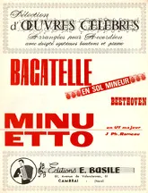 télécharger la partition d'accordéon BAGATELLE en sol mineur (BEETOVEN) - MINUETTO en Ut Maj. (Jean-Philippe RAMEAU) au format PDF