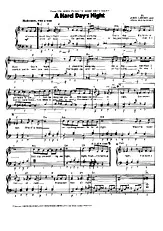 télécharger la partition d'accordéon A hard day's night  (Avec tablature pour guitare) au format PDF