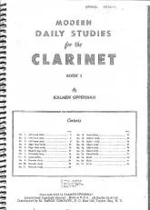 télécharger la partition d'accordéon Modern Daily Studies For The Clarinet (Book 1) au format PDF