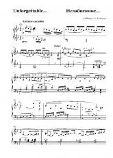 télécharger la partition d'accordéon Unforgettable (Arrangement : Vyachslav Semionov) au format PDF
