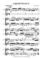 télécharger la partition d'accordéon LARGHETTO  IN D KLARINET DUO au format PDF