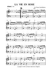 télécharger la partition d'accordéon LA VIE EN ROSE PIANO au format PDF