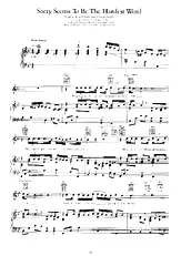 télécharger la partition d'accordéon Sorry seems to be the hardest word au format PDF