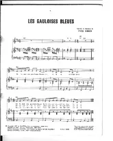 télécharger la partition d'accordéon LES GAULOISES BLEUES  au format PDF