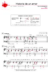 télécharger la partition d'accordéon Historia de un amor (Niveau 2   aide lecture) au format PDF