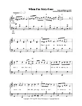 télécharger la partition d'accordéon When I'm sixty-four au format PDF