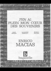 télécharger la partition d'accordéon J'en ai plein mon coeur des souvenirs au format PDF