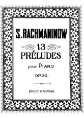 télécharger la partition d'accordéon 13 Preludes op.32 / Complet /  Edition A. Gutheil/ au format PDF