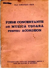 télécharger la partition d'accordéon 11 piese Concertante de Muzica Usoara Pentru / Tango ,Valse,  / ARR.  Octavian Coca / 11 Titres au format PDF
