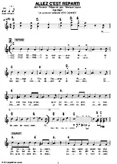télécharger la partition d'accordéon ALLEZ C'EST REPARTI (Fox Trot) au format PDF