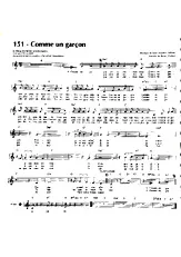 télécharger la partition d'accordéon Comme un garçon  au format PDF