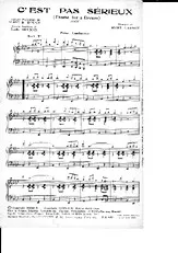 télécharger la partition d'accordéon C'est pas sérieux  (Thème for a dream - Orchestration) au format PDF