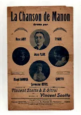 télécharger la partition d'accordéon LA CHANSON DE MANON au format PDF