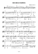 télécharger la partition d'accordéon MOURIR D'AIMER (To Die of Love) au format PDF