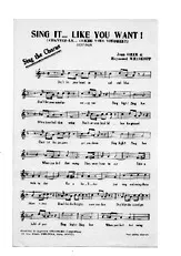 télécharger la partition d'accordéon SING-IT LIKE YOU WANT ! au format PDF