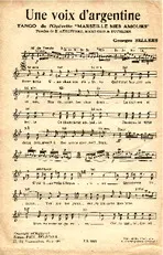 télécharger la partition d'accordéon Une voix d'argentine (De l'Opérette - Marseille de mes amours) au format PDF