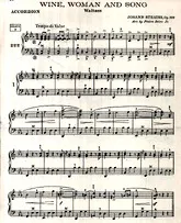 télécharger la partition d'accordéon Wine Women and Song Waltz au format PDF