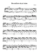 télécharger la partition d'accordéon Des milliers de je t'aime (Partie piano) au format PDF