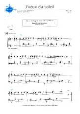 télécharger la partition d'accordéon J'veux du soleil (Niveau 3) au format PDF