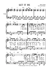 télécharger la partition d'accordéon LET IT BE au format PDF