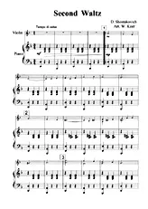 télécharger la partition d'accordéon Second Waltz /  Piano + violin / Arr. W.Keer au format PDF