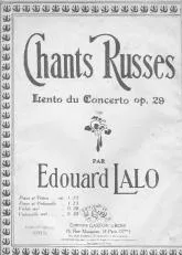 télécharger la partition d'accordéon CHANTS RUSSES (Lento du Concerto OP.29) au format PDF