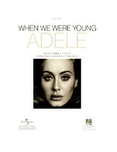télécharger la partition d'accordéon When we were young au format PDF