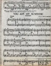 télécharger la partition d'accordéon You Are My Sunshine au format PDF
