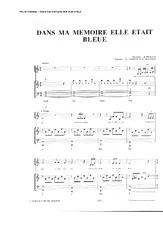 télécharger la partition d'accordéon Dans ma mémoire elle était bleue au format PDF