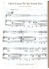 télécharger la partition d'accordéon I JUST CALLED TO SAY I LOVE YOU ( je t'appelle pour te dire que je t'aime) au format PDF