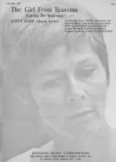 télécharger la partition d'accordéon The Girl From Ipanema (for Mixed Chorus) (SATB) With Piano and optional Guitar/Bass Guitar/and Percussion)(Arranged by Anita Kerr) au format PDF