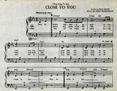 télécharger la partition d'accordéon Close to You au format PDF