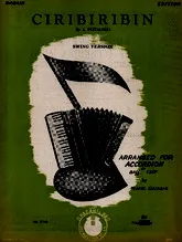 télécharger la partition d'accordéon Ciribiribirin swing version au format PDF
