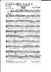 télécharger la partition d'accordéon Lara la la (La fille et le gitan) au format PDF