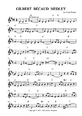 télécharger la partition d'accordéon GILBERT BÉCAUD MEDLEY au format PDF