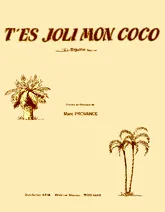 télécharger la partition d'accordéon t'es joli mon coco au format PDF