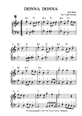 télécharger la partition d'accordéon DONNA DONNA  Joan Baez au format PDF